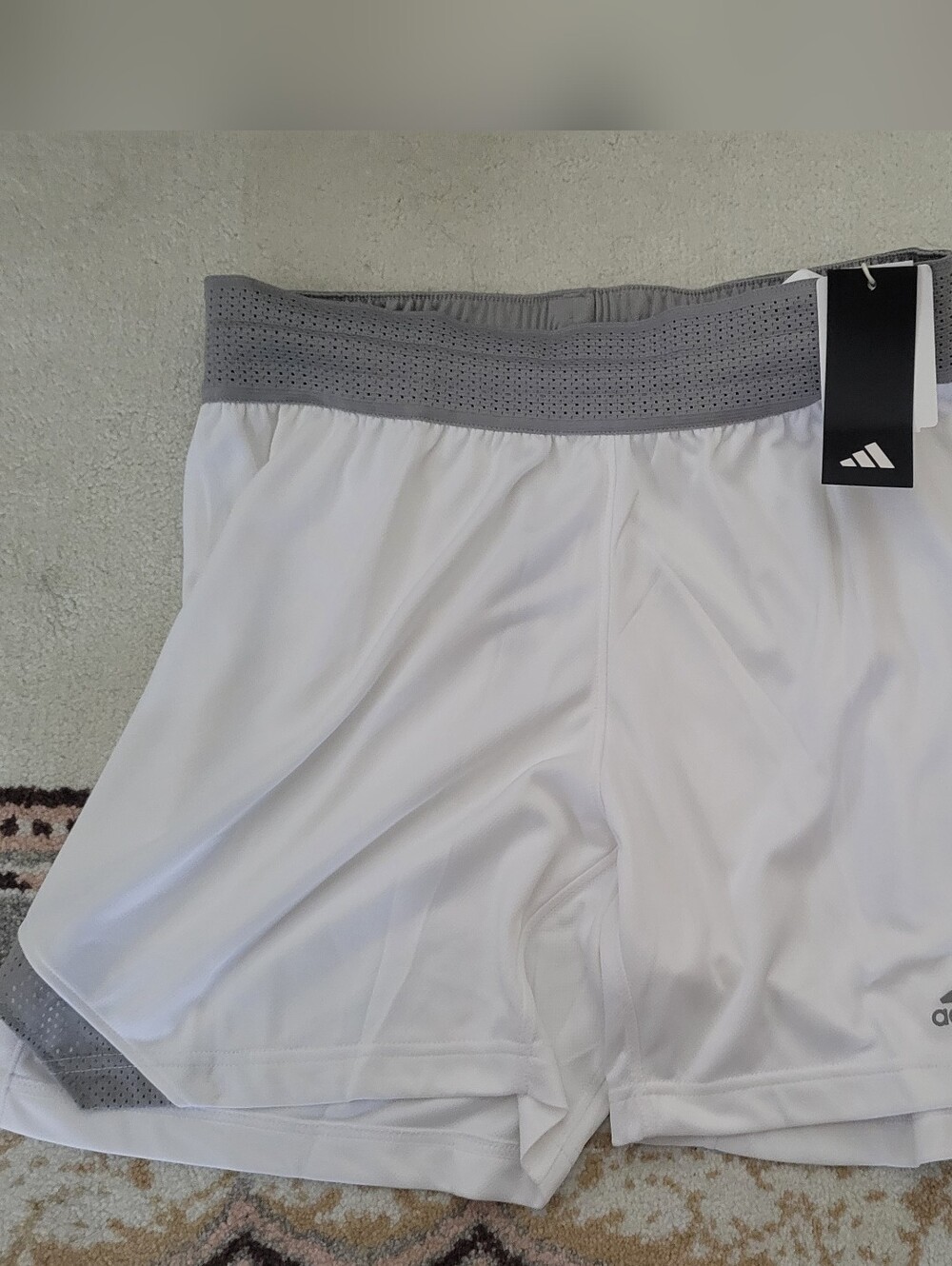 Adidas Women's Icon Squad White Athletic Shorts, New With Tags